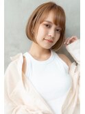 大人かわいい前髪セシルカットココアブラウンフリンジウェーブ