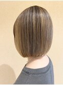 ボブルフ_ネビージュ_小顔_ワンレン_黒髪_白髪ぼかし_前髪 55