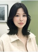 20代30代大人可愛いレイヤーロブ/前髪なし