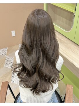 ノー バイ イオエ 西梅田(no. by ioe) ブリーチなしカラー/髪質改善/ミルクティーベージュ/小顔ヘア