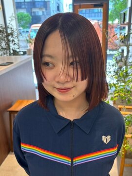 アッド バイ ケーツー(add by K-two) チェリーレッド/姫カット/ミディアムボブ