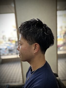 ピンパーマ　ソフトツイスト　メンズパーマ新潟　女池バーバー