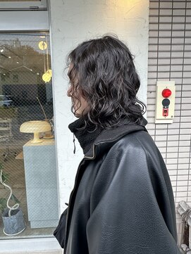 メンズ/ミディアムボブ/ボブ/パーマ/氏川洸希