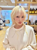 オーガニックマインド 坂戸 鶴ヶ島(organic+mind) 冬の◎金髪レイヤーボブ×韓国風で大人可愛い