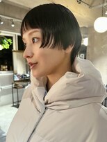 パーク(PARK)&nbsp;マッシュショートボブ顔まわりカットワイドバングハンサム
