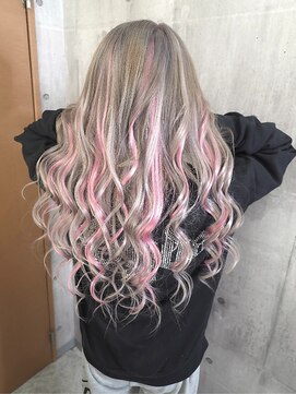 フォックス 四日市店(FOX) ヘアエクステ/ロング/デザインカラー/ハイライト/メッシュ