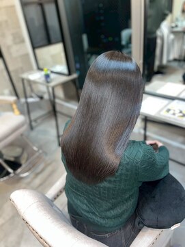 ハル 新宿(haru) ウォームブラウン/髪質改善/韓国風/さらツヤセミロング/美髪