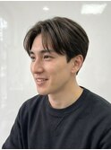 ニュアンスパーマ、MEN’S HAIR 、刈り上げセンターパート 