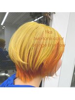 フィカ(fika) fika【two-tone color orange &yellow】
