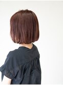 ピンクブラウン×ボブ