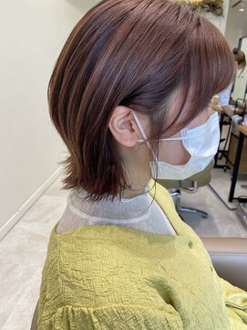 アローム(alom) オレンジベージュ×ボブ