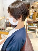 前下がり丸みショート小顔カット20.30.40代人気☆アッシュカラー