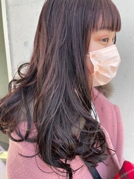 アチーブ ヘア デザイン(achieve hair design) #ラベンダー#ロング#大人可愛い#ナチュラル#ぱっつん前髪