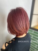 ラトリエ ブロカント 立川北口店(L'atelier BROCANTE)&nbsp;ショートボブ ピンク ブリーチオンカラー ニュアンス 韓国