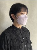 透けネイビーカラーと今期のハンサムショート