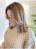 【透明感】ブロンドベージュ/韓国ヘア