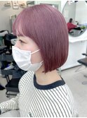ナチュラルボブフルカラーケアブリーチダブルカラーミニボブ韓国
