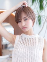 ハバナ 渋谷(HAVANA)&nbsp;20代30代大人可愛い斜めバングショートボブ/シルキーベージュ