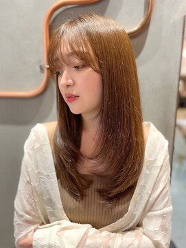 ロンド エスポワール 錦糸町(Lond espoir) 〇韓国前髪ザクザクレイヤーピンクベージュシースルーバング