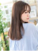 シースルーバングナチュラルエアストレートh3戸頭20代30代40代