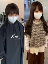 キング 高槻(K!ng) 縮毛矯正髪質改善ハイライトレイヤーカット高槻美容室エクステ