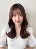 *20代30代40代◎小顔薄め前髪レイヤーカットくびれヘア