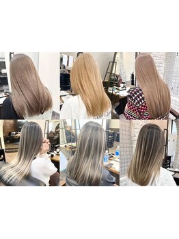 ダメージレスなケアブリーチでダブルカラーやハイライト/バレイヤージュ♪インナーカラーも◎[新宿/新宿駅]