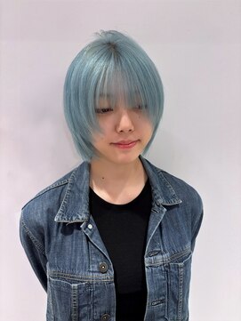 ベレーザ 渋谷(BELEZA) 16625ブリーチダブルカラーブルールーツカラーヘンリーボブ