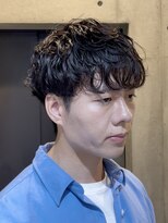 ブルニール 心斎橋(BLEUNIR)&nbsp;シャドウパーマ　無造作　韓国メンズ　シースルーマッシュ