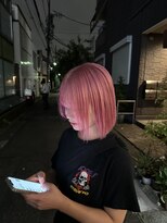 ギークス(GEEKS)&nbsp;【GEEKS渋谷】ペールピンク/ハイトーンボブ/ダブルカラー/ボブ