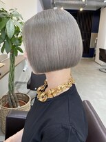 バランス 原宿 表参道(balance)&nbsp;プラチナベージュ×ミニボブ