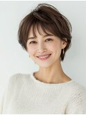 40代丸みショート×トップボリューム