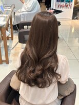 ロハスバイケンジ(LOHAS by KENJE)&nbsp;ブラウンカラー×ロングゆるめコテ巻き風パーマ♪柔らかツヤ髪◎