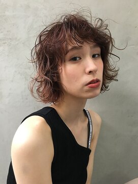 アスター(astar) 【Astar】パープルカラー 無造作ボブ