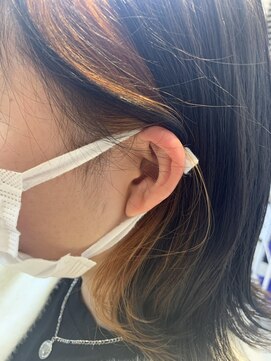 ラ メール ヘア デザイン(La mer HAIR DESIGN) インナーカラー/イヤリングカラー☆オレンジ