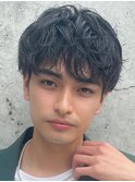 【大人色気マッシュ&ナチュラルツイストスパイラルパーマ】