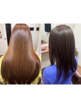 ［#髪質改善#艶髪]ワンランク上の艶髪ストレート、最上級のオーダーメイドノンアルカリ弱酸性ストレート