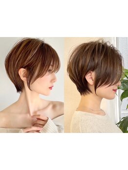 [カット+カラー+1stepトリートメント\8400]前髪/顔周りカットで創る小顔ヘア！柔らかで上品な質感に[横浜]