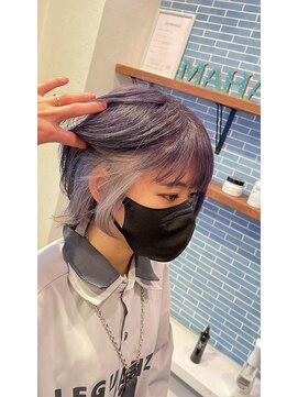 エンカウントバイマハロ 千葉(encount by mahalo) purple×white silver