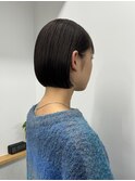 簡単スタイリング/切りっぱなしボブ/新宿/前下がりボブ/黒髪ボブ