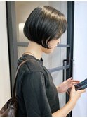 mini bob/切りっぱなしボブ　ミニボブ　艶感　アッシュ