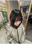 インナーカラーオレンジブラウン〇デザインカラー