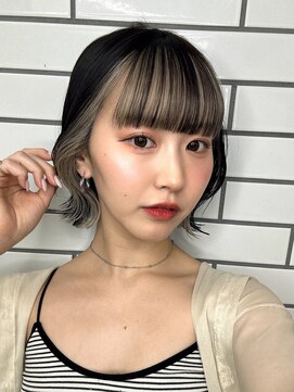 ロンドヴァリー 渋谷店(Lond vallee) 韓国風インナーカラーボブホワイトベージュ！