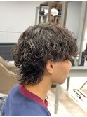 メンズウルフ/ウルフパーマ/波巻きウルフ