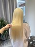 【ダブルカラー】抜きっぱなし全頭ワンブリーチ＋トリートメント／ブリーチ