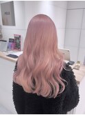 イメチェン/ホワイトブロンド/外ハネボブ/ワイドバング/渋谷