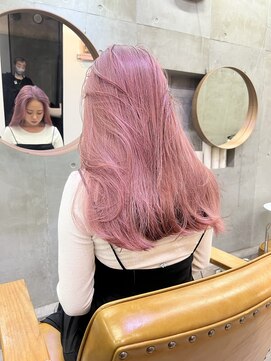 ソルトウォーター(SALT WATER) ピンクベージュ/似合わせカット/レイヤー/ブリーチ/恵比寿代官山