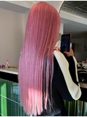ピンクヘアカラー