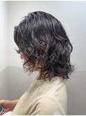 ミディアムパーマ　ニュアンスウェーブ