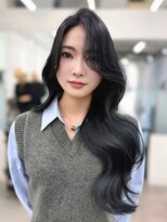 ニトバイアンキシム(nit by ahnkism)&nbsp;韓国ワンホンヘア顔まわりカットロングレイヤー堀江